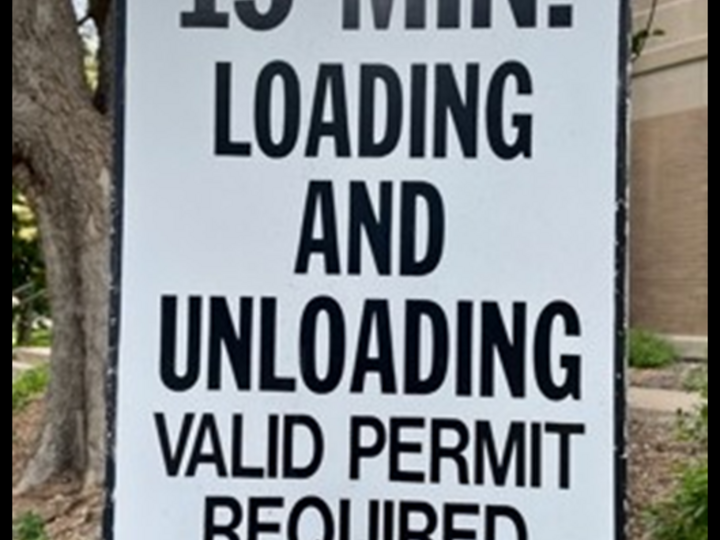15 Min. Loading & Unloading sign